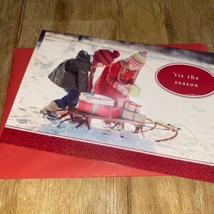 American Greeting 'Tis The Season' Happy Holiday‎ Blessing Card with Envelope
